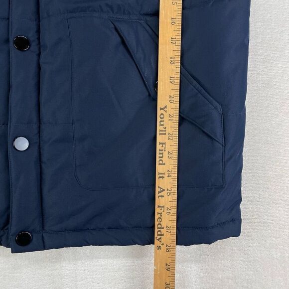 Wantdo‎ Jacket Mens XL Navy Red Retro Hooded Puffer Full Zip Vest - Picture 9 of 9